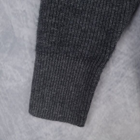 27 Miles Sweater Womens XS Gray Wool Cashmere Ribbed Knit Tie Open Shoulder - Picture 5 of 16